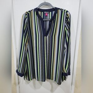 Vince Camuto women's waterlake stripped shirt